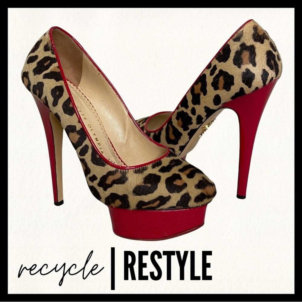 Charlotte Olympia Polly Leopard Calf Hair Pumps